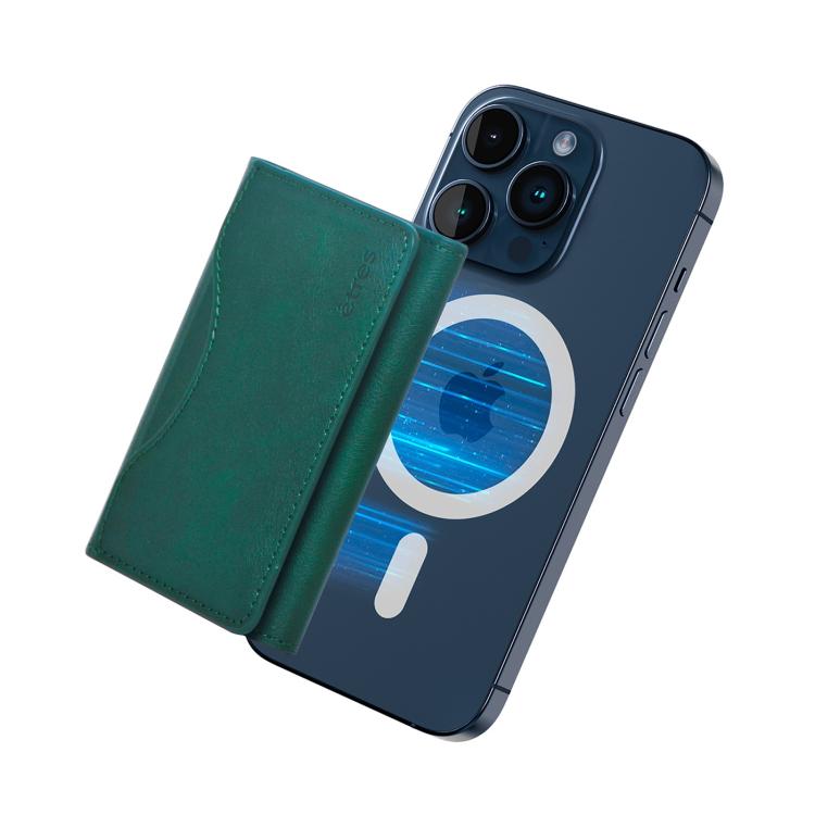 Etres Smart Wallet Slim Geldbörse Kreditkartenhalter iPhone MagSafe Grün