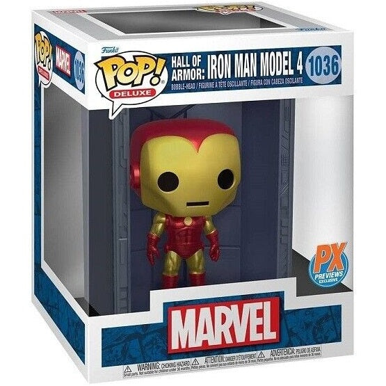 Funko Pop! Deluxe - Marvel Hall Of Armor: Iron Man Modell 4 (1036) Figur Px 15cm
