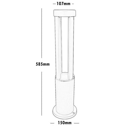 Lampione Giardino Lampada 12W Led Terra Esterno Lampioncino Bianco Calda Es28