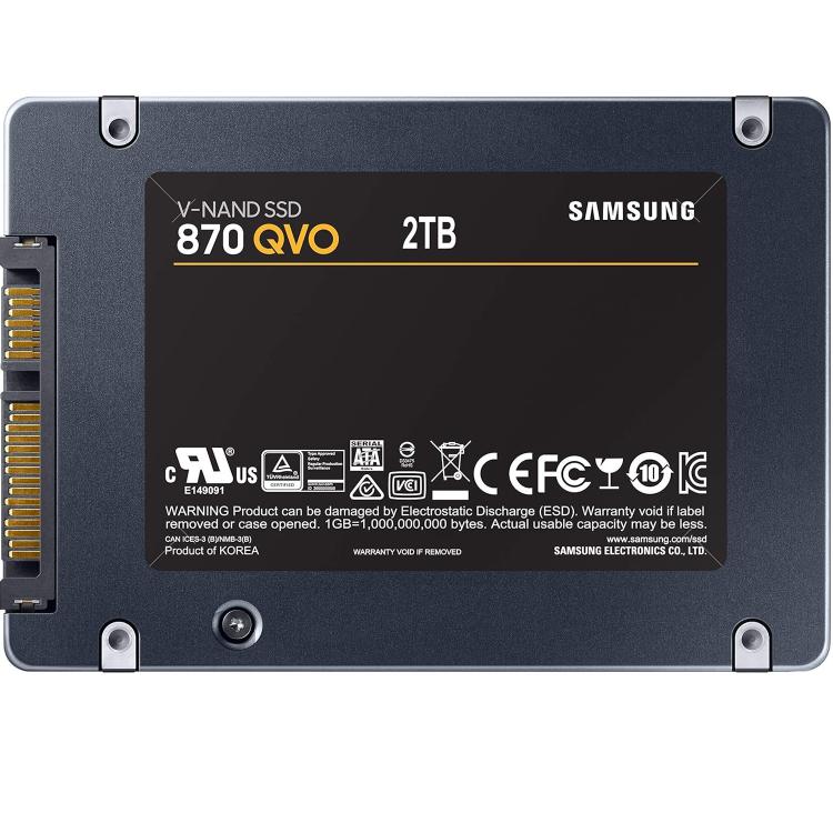 Samsung 870 Qvo Interne SSD 1 TB SATA 2,5 Zoll Solid State Drive PC PS5 (MZ-77Q1T0)