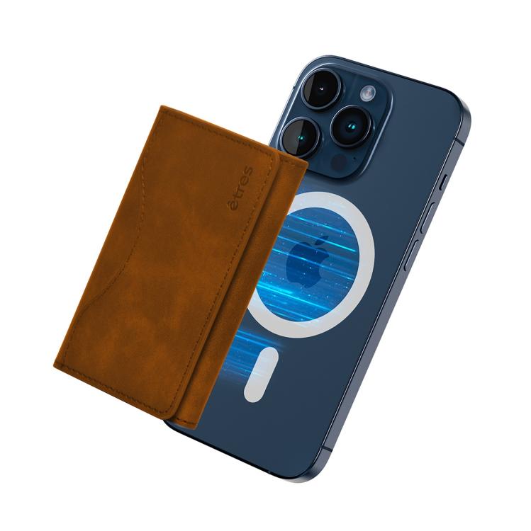Etres Smart Wallet Schlankes Portemonnaie Kreditkartenetui iPhone MagSafe Leder