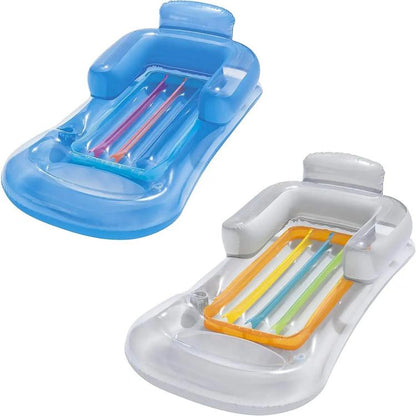 Bestway Aufblasbarer Sessel Luftmatratze Pool Meer Getränkehalter Blau oder Grau