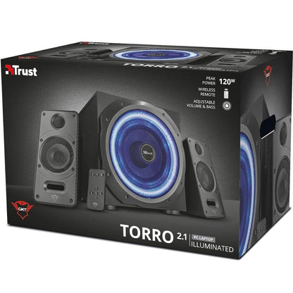 Trust Torro GXT 688 Lautsprecherset 2.1 Gaming Subwoofer Beleuchtet Fernbedienung