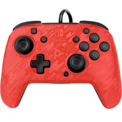PDP Controller Wired Nintendo Switch Kabelgebunden Faceoff Deluxe+ Audio Rot
