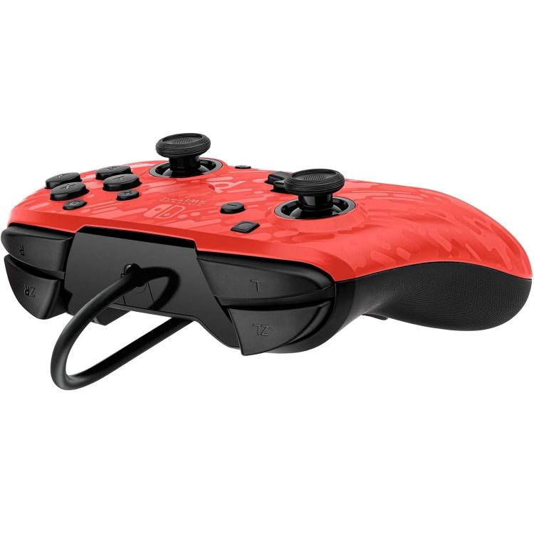 PDP Controller Wired Nintendo Switch Kabelgebunden Faceoff Deluxe+ Audio Rot