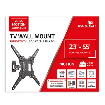 Superior TV-Wandhalterung 23"-55" Motion Extra Slim 30Kg Smart TV Halterung mit Gelenk