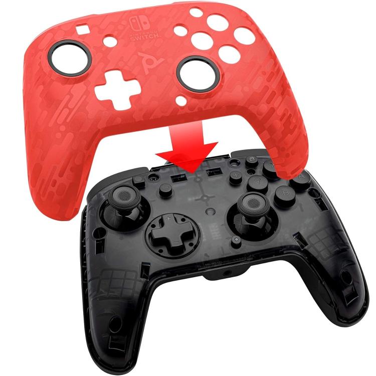 PDP Controller Wired Nintendo Switch Kabelgebunden Faceoff Deluxe+ Audio Rot