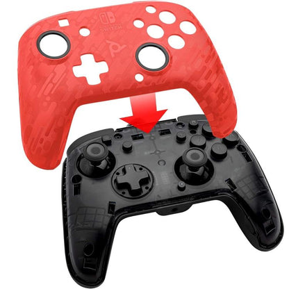 PDP Controller Wired Nintendo Switch Kabelgebunden Faceoff Deluxe+ Audio Rot
