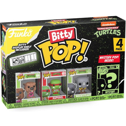 Funko Bitty Pop! Tmnt Ninja Turtles 4er-Pack Splinter/Raphael/Rockst.