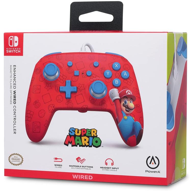 PowerA Enanched Wired Controller Kabelgebunden Programmierbar Nintendo Switch (Super Mario)