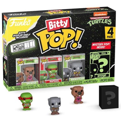 Funko Bitty Pop! Tmnt Ninja Turtles 4er-Pack Splinter/Raphael/Rockst.