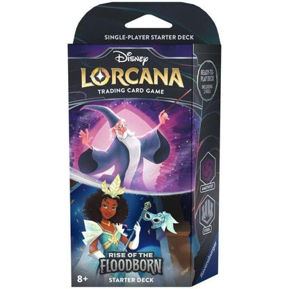 Disney Lorcana „Aufstieg der Flutgeborenen“ Starterdeck Amethyst/Stahl Sammelkartenspiel Eng