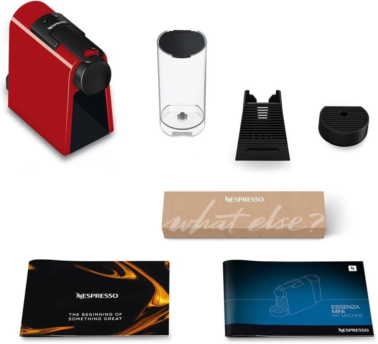 De'Longhi Nespresso Essenza Mini En85.B Macchina Da Caffè 0.6l Red + 14 Capsule