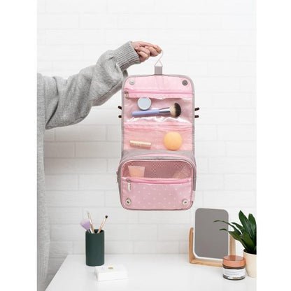 Kulturbeutel für Reisen (Pusheen the Cat) Foodie Collection, Reisetasche zum Aufhängen, wasserdicht mit Fächern und Haken | Tragbarer Make-up-Organizer, Geschenk für Damen (24 x 20 x 9 cm)