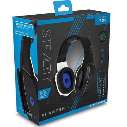 Stealth Phantom V Black Gaming Headset Mikrofon Kabelgebunden für PS5/PS4 Xbox