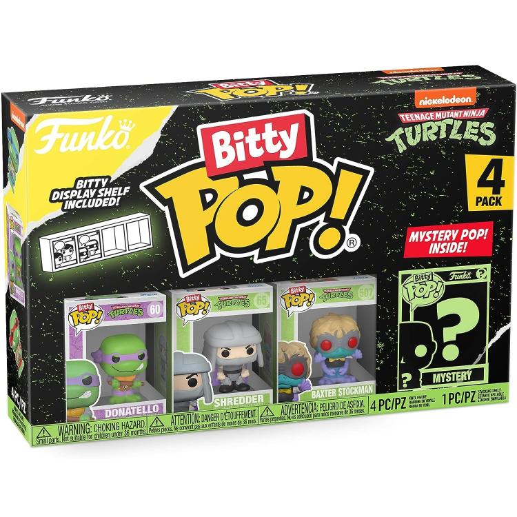 Funko Bitty Pop! Tmnt Ninja Turtles 4er Pack Donatello/Shredder/Baxter