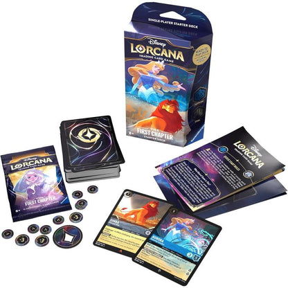 Disney Lorcana - The First Chapter Starter Deck Trading Card Saphir/Stahl Englisch