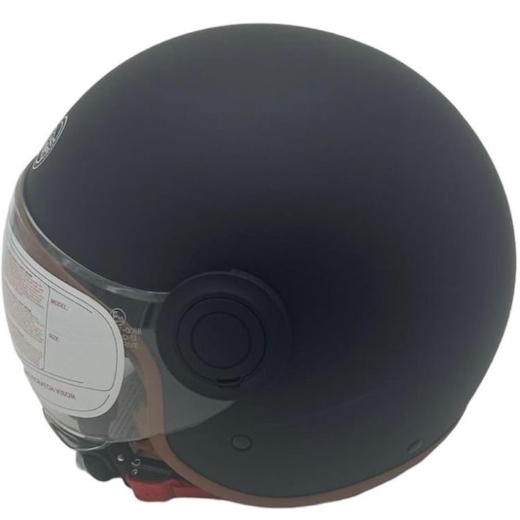 CASCO JET SIRIO MATT MOTO SCOOTER OMOLOGATO ECE VISIERA REMOVIBILE (NERO tg.M)