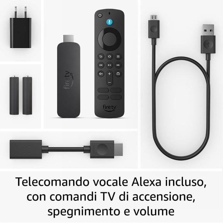 Amazon Fire Tv Stick 4K (Wi-Fi 6) Telecomando Vocale Alexa Android Dolby Vision