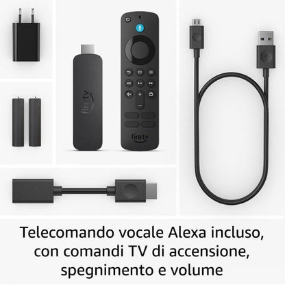 Amazon Fire Tv Stick 4K (Wi-Fi 6) Telecomando Vocale Alexa Android Dolby Vision