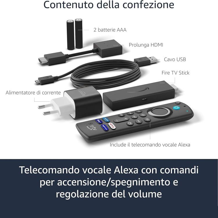 Amazon Fire Tv Stick Full Hd (Wi-Fi 5) Telecomando Vocale Alexa Android Dolby Vision