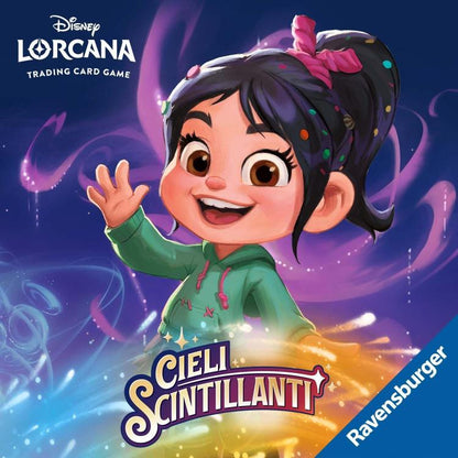 Disney Lorcana "Cieli Scintillanti" Starter Deck Smeraldo/Acciaio Mazzo Tcg Ita