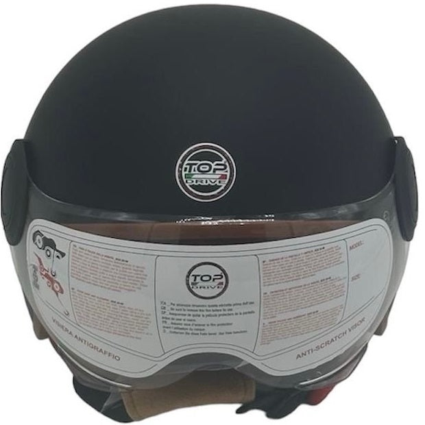CASCO JET SIRIO MATT MOTO SCOOTER OMOLOGATO ECE VISIERA REMOVIBILE (NERO tg.M)
