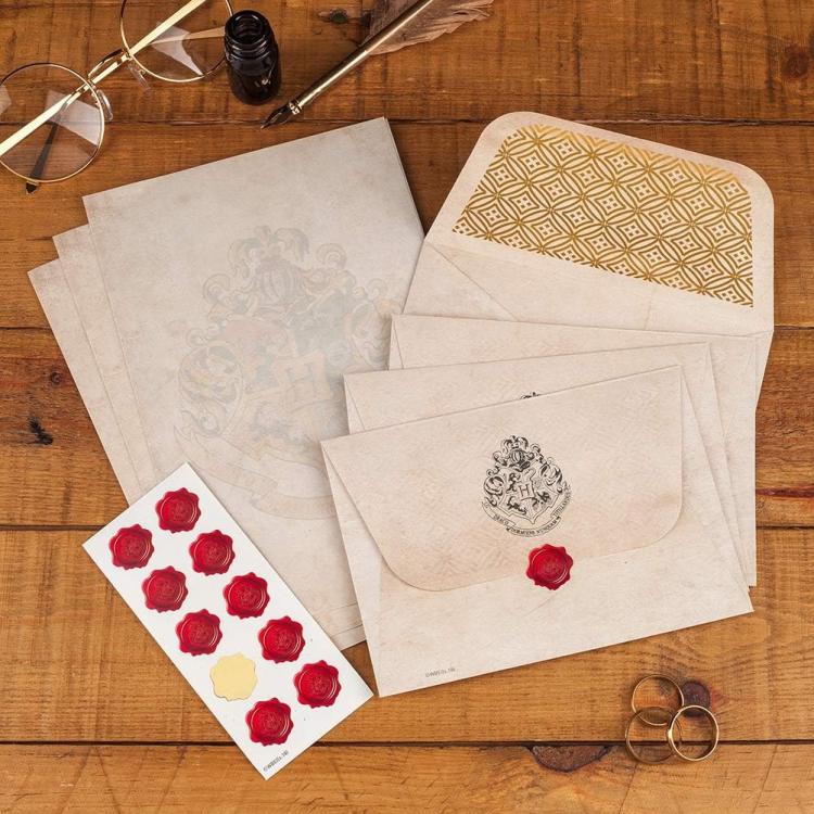 Paladone Harry Potter Hogwarts Schreibset Stempel & Briefe V2 Briefpapier