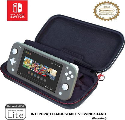 Nintendo Switch Deluxe-Reiseetui Schutzhülle Super Mario Grau Kompatibel mit OLED/Lite