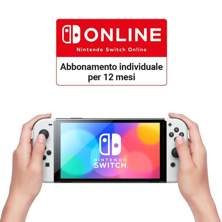 Nintendo Switch Oled White Konsole + Super Mario Wonder + 12 Monate Abo