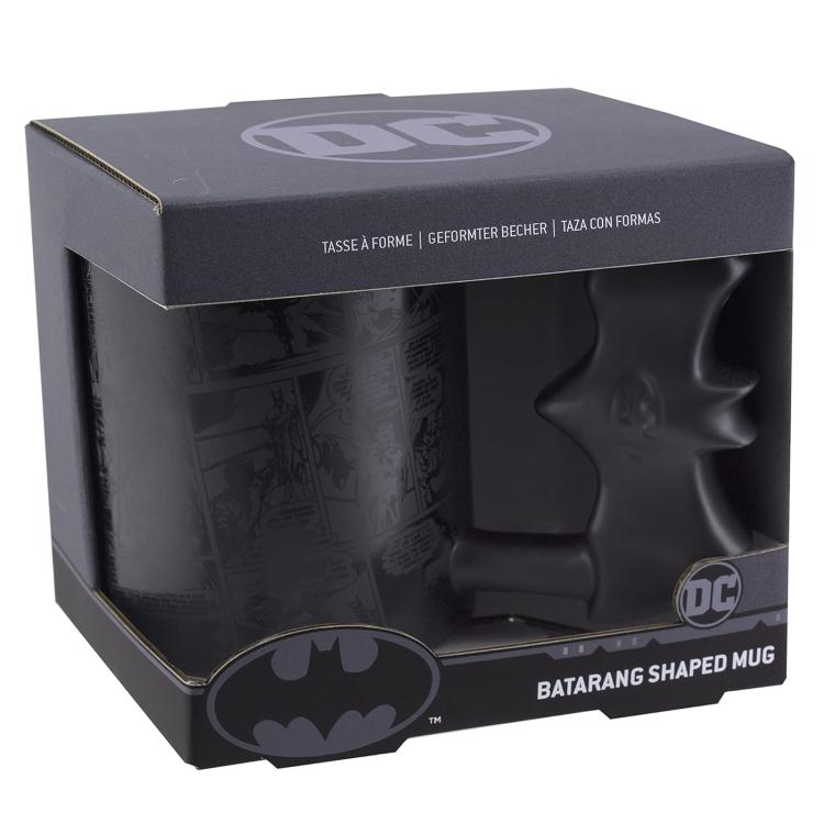 Paladone DC Comics Tasse: Batman "Batarang Shaped Mug" Keramik mit Henkel 450ml