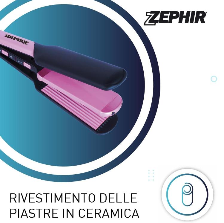 Zephir Haarglätter Breite Keramik Glatt Und Kreppeisen 2In1 Glättend Zhb742