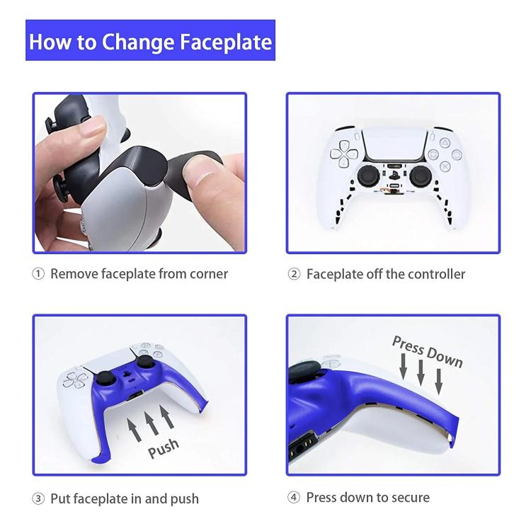 Freaks And Geeks 4Pcs Controller Skin Shells for Dualsense Ps5 Playstation 5