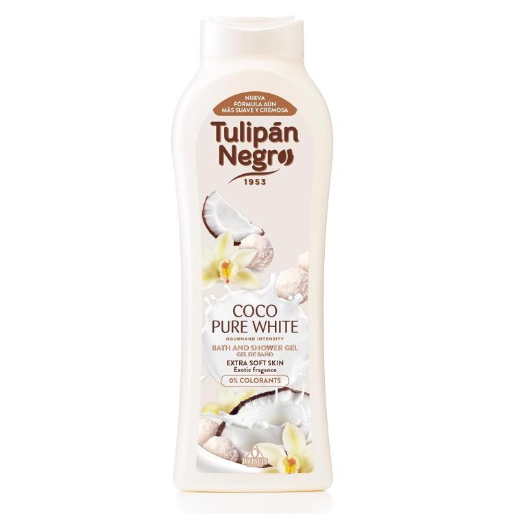 Tulipan Negro Shower Gel Duschbad (reine weiße Kokosnuss) Weißes Duschgel 650 ml