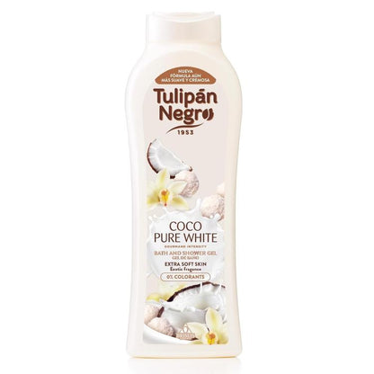 Tulipan Negro Shower Gel Duschbad (reine weiße Kokosnuss) Weißes Duschgel 650 ml