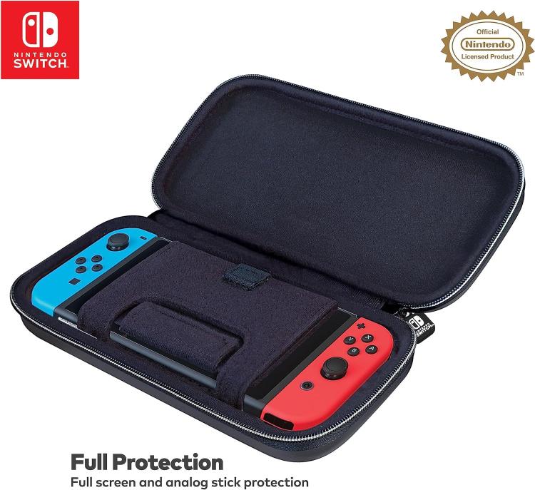 Nintendo Switch Deluxe Reisetasche Hülle Metallic Silber Kompatibel mit Oled/Lite