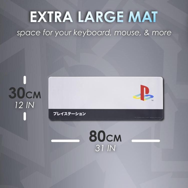 Paladone Schreibtischunterlage (Playstation) Heritage Mauspad XXL PC-Schreibtischunterlage