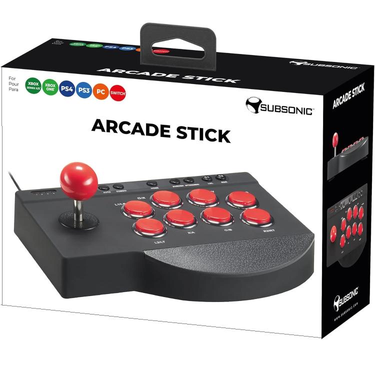 Subsonic Joystick Controller Arcade Stick PS4, PS5, Xbox Series X/S, PC, PS3, Switch