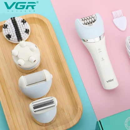 Vgr V-733 Professioneller wiederaufladbarer 6-in-1-Epilierer, wasserdichtes Display