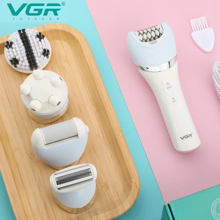 Vgr V-733 Professioneller wiederaufladbarer 6-in-1-Epilierer mit wasserdichtem Display