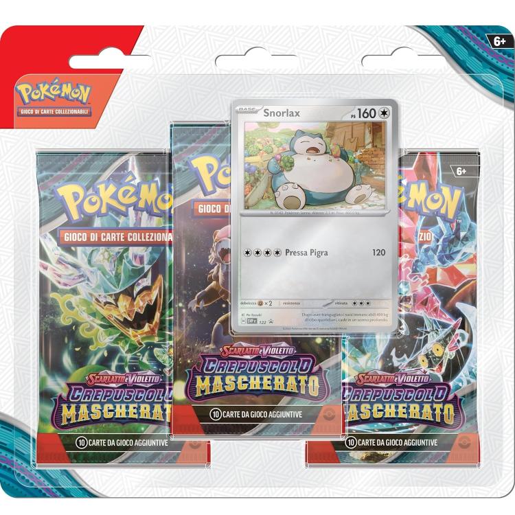 Pokemon Erweiterung 3 Booster Maskeraden-Zwielicht Karmesin & Purpur De "Snorlax"