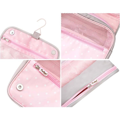 Kulturbeutel für Reisen (Pusheen the Cat) Foodie Collection, Reisetasche zum Aufhängen, wasserdicht mit Fächern und Haken | Tragbarer Make-up-Organizer, Geschenk für Damen (24 x 20 x 9 cm)