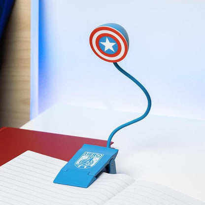 Paladone Marvel Lese-Klemmlampe (Captain America) Offizieller Schild