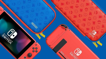 Nintendo Switch Konsole 1.1 Mario Red & Blue Special Edition + Tragetasche
