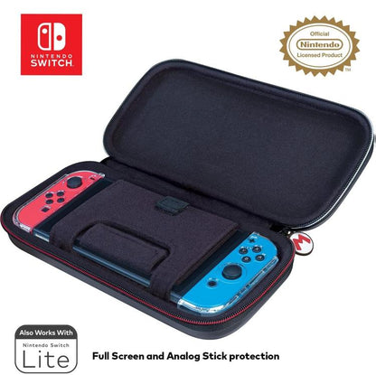Nintendo Switch Deluxe-Reiseetui Schutzhülle Super Mario Grau Kompatibel mit OLED/Lite