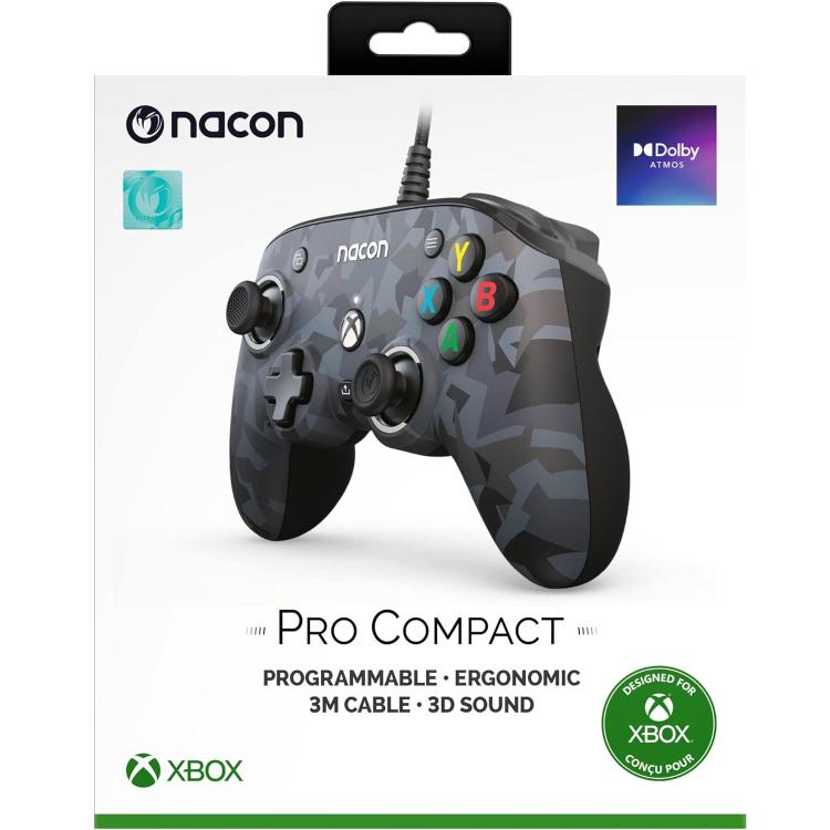 Nacon Pro Compact Controller Xbox Serie X|S One Pc Programmable Sound Camo Urban - Pad Licenza Ufficial XBOX