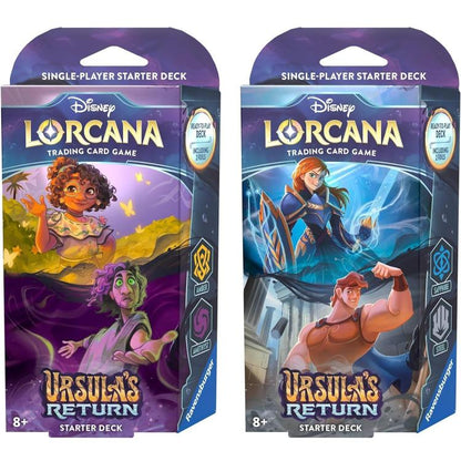 Disney Lorcana "Ursula'S Return" Starter Deck Amber/Amethyst Carte Card Tcg Eng