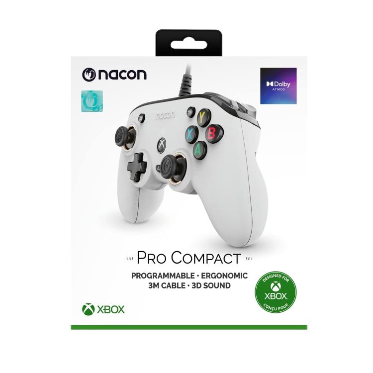 Nacon Pro Compact Controller Xbox Series X|S One PC Programmierbar Sound (Weiß)