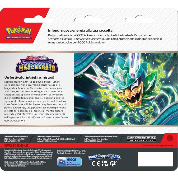 Pokemon Espansione 3 Buste Crepuscolo Mascherato Scarlatto Violetto It Revavroom