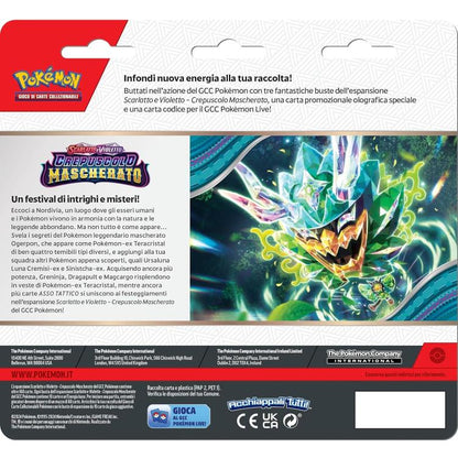 Pokemon Espansione 3 Buste Crepuscolo Mascherato Scarlatto Violetto It Revavroom